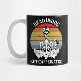 Dead Inside But Caffeinated Skeleton Mug